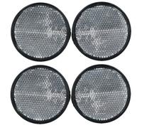 AB Tools White Clear Retro Reflector Trailer Fence Post With Self-Adhesive Backing 4 Pack