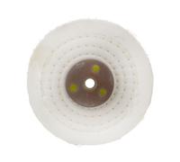 AB Tools White Close Stitched Metal Polishing Buffing Mop 4" X 0.5" 1 Section 2Nd Stage