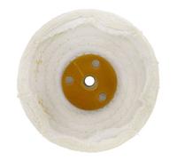 AB Tools White Close Stitched Metal Polishing Buffing Mop 4" X 1" 2 Section 2Nd Stage