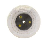 AB Tools White Close Stitched Metal Polishing Buffing Mop 4" X 2" 4 Section 2Nd Stage