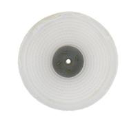 AB Tools White Close Stitched Metal Polishing Buffing Mop 8" X 1" 2 Section 2Nd Stage