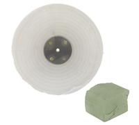 AB Tools White Close Stitched Polishing Buffing Mop 10" X 2" 4 Row With Compound 250G