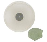 AB Tools White Close Stitched Polishing Buffing Mop 12" X 1" 2 Row With Compound 250G