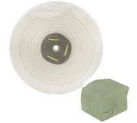 AB Tools White Close Stitched Polishing Buffing Mop 6" X 1.5" 3 Row With Compound 250G