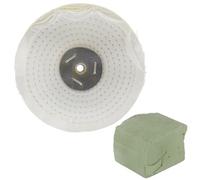 AB Tools White Close Stitched Polishing Buffing Mop 6" X 2" 4 Row With Compound 250G