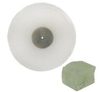 AB Tools White Close Stitched Polishing Buffing Mop 8" X 0.5" 1 Row With Compound 250G