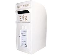 AB Tools White Er Royal Mail Post Mail Letter Box Replica Cast Iron Post Office Lockable