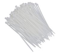 AB Tools White Nylon Cable Ties Zip Ties Lock Ties 2.5mm X 100mm 100 Pack