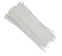 AB Tools White Nylon Cable Ties Zip Ties Lock Ties 3.6mm X 200mm 100 Pack