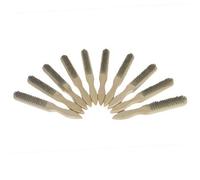 AB Tools Wire Cleaning Brush 4 Rows Of Steel Wire Bristles With Wooden Handle 10 Pack
