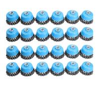 AB Tools Wire Cup Brush Wheel 75mm For 115mm Angle Grinder Twist Knot 24 Pack