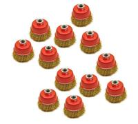 AB Tools Wire Cup Brush / Wheel For Angle Grinder Crimped Brass Coated (12 Pack) Au028