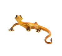AB Tools Yellow Speckled Gecko Lizard Resin Wall Shed Sculpture Statue House Medium