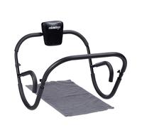 Relaxdays Ab Roller Stomach Trainer, Abdominal Muscle Exerciser, Foldable, 66 x 70 x 70 cm, Six Pack Fitness Trainer, Black