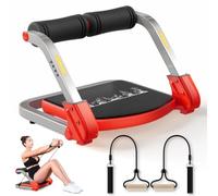 Ab Trainer/Crunch Machine, Ab Workout Equipment, 4 Adjustable Resistance, Sit Up Machine for Stomach Workout, 350 LBS Weight Capacity, Automatic Rebound,Fitness Equipment for Home