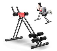 Ab Trainer Machine, 5 Adjustable Heights Waist Trainer, Dual Track Abdominal Crunch for Home Gym, Core Strength Training Equipment, Full Body Workout for Men Women, Max Load 150kg