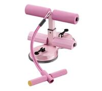 Ab Training Auxiliary Device, 2025 New Double Suction Cups Core Trainer, 3-Level Height Adjustable Sit Up Machine with Resistance Band, Full Body Workout Equipment for Home & Gym(PINK)