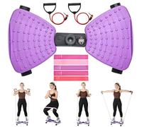 Ab Twister Trainer - Smart LED Digital Monitor, 330LBS Capacity, 20dB Ultra-Quiet Waist Twister Machine, Anti-Slip Home Gym Equipment for Women & Men, Belly Fat Workout Tool for Core Fitness (purple)