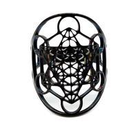 AB Viking Crafts Metatrons Cube Finger Ring One Size Open Stainless Steel in Jewellery Box Spirituality Happiness Energy Metaphysics, one size, Cardboard