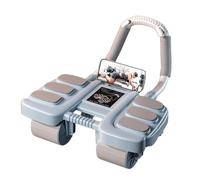 ab wheel, Abdominal Roller Indoor Exercise Fitness Support Wheel 4 Self-Bouncing Wheels(Blue)