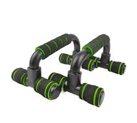 Ab Wheel Exercise Set With I-Shaped Push Up Stands Abdominal Trainer Hand Gripper Home Gym Equipment 4pc 5pc(I-shaped Green)