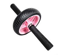 Ab Wheel Roller with High-Strength Steel Core, Non-Slip EVA Handles for Core Strength Training, Suitable for Home Gym Fitness on Wood Floors and Mats(pink+black)
