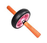 Ab Wheel Roller with High-Strength Steel Core, Non-Slip EVA Handles for Core Strength Training, Suitable for Home Gym Fitness on Wood Floors and Mats(pink+orange)