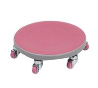 Ab Wheel with 360 Rotation Six Silent Wheels Steel Structure and Sweat Resistant Non Slip for Daily Core Workouts (pink)