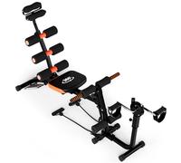 Ab Workout Bench for Home Gym,6 in 1 Multi-Functional Adjustable Ab Crunch Machine for Total Body Workout, Sit Up Bench for Abs,Heavy Duty Incline Decline Benches Ab Exercise Equipment for Abs (Black)