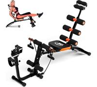 Ab Workout Bench for Home Gym, Multi-Functional Adjustable Ab Crunch Machine for Total Body Workout, Abs Exercise Equipment for Abs, Trainer for Core, Leg, Thighs, Buttocks, Sit-up