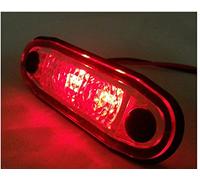 AB1 flexzon 10X Flush 2 Led Red Rear Marker Kelsa Bars Lights Lamp 12v Truck Trailer Cab Bus