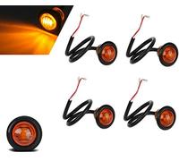AB1 flexzon 24V LED Amber Orange Side Marker Lights X4 Button Outline Indicator Chassis