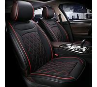 AB1 flexzon Universal Quality Deluxe Black PU Leather Front Car Seat Covers Padded Cushions