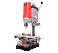 AB2856T Mini Rotary Table Drilling Machine Multi-Function Bench Drill Small Home Small Electric Drill Milling Machine Various Materials(Package 3)