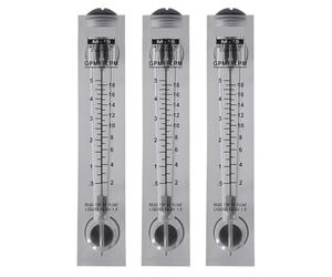 AB46-3X 0.5-5 GPM 2-18 LPM Water Flow Panel Mount Type Flowmeter Clear Gray