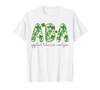 ABA Applied Behavior Analysis Shamrock St Patrick's Day T-Shirt