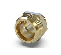 ABA Beul 16002.205.2 Double Nipple Reduced with Hexagon, Brass, 3/8 x 1/4