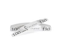 Aba Group 10-Pack Professional Nail Files Flaming Half Moon. Crescent 100/180 Standard, Disposable, Individually Packed, Safety Pack, File Set, Made in EU