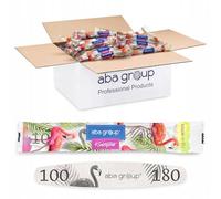 ABA GROUP Nail File - Safe Ellipse 100/180 Standard - 500 Pieces for Manicure and Pedicure - High-Quality Disposable Nail Files for Gel Nails - Gel Nails Set - Ideal for Gel Nails