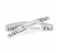 Aba Group Professional Nail File Set - Double-Sided Nail Files for Gel Nails - Nail Files Standard (4 mm) Pack of 25 - Files for Gel Nails Gradation 100/180 - Nail Files Crescent Shape