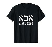 Aba Since 2026 Hebrew Jewish Dad Birthday Father's Day T-Shirt
