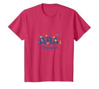 ABA Therapist: Empowering Autism Support Professionals T-Shirt, Kids, Red Heather, 4 Years