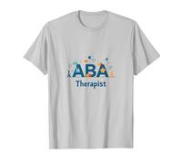 ABA Therapist: Empowering Autism Support Professionals T-Shirt, Men, Silver, L