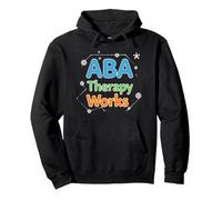 ABA Therapy Works: Autism Support Professionals Pullover Hoodie, Adult Unisex, Black, XXL