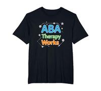 ABA Therapy Works: Autism Support Professionals T-Shirt, Men's Big and Tall, Black, 3X Tall