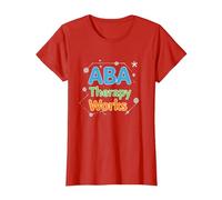 ABA Therapy Works: Autism Support Professionals T-Shirt, Women, Red, M