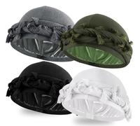 Ababalaya Adjustable Satin Lined Halo Turban for Men Women Twisted Tassel Head Wraps Sleep Cap Beanies Turban Durag, Multicoloured, One size
