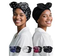 Ababalaya Satin Lined Beanies for Women Chemo Headwear Silky Lined Cotton Sleeping Cap, 2black, One size