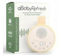 aBaby Refresh Colic Baby Relief White Noise Sound Machine - Rechargeable Sound Machine for Baby Gas Relief Newborn, Portable with Long Battery Life, 21 Soothing Sounds, Gentle Night Light & Auto Timer