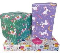 Abacus Cards AMZ02A Juvenile Girl Wrapping Paper Gift Wrap Multipack, 6 Recyclable Folded Sheets and 6 Tags,500x700